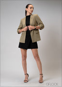Blazer With Sleeve Tab - 210725