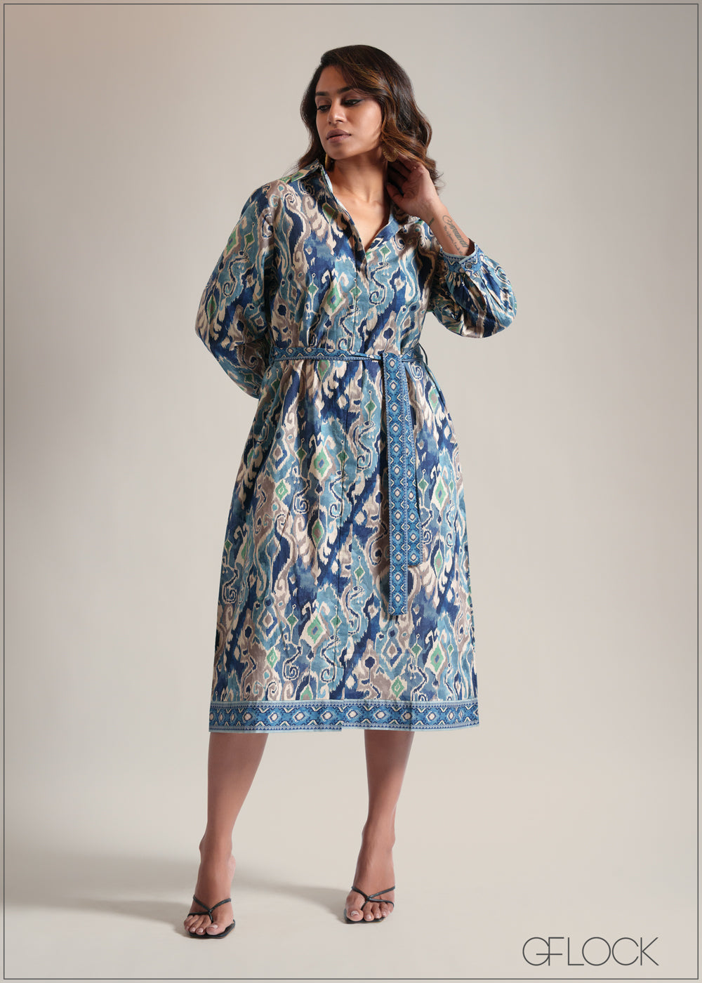 100% Premium Cotton Shirt Dress - 250825