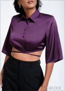 Tie-Up Detail Crop Top - 260525