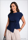 Knot Detail Peplum Top - 170125