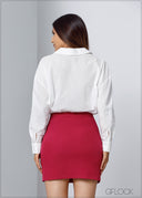 Split Detail Mini Skirt - 120623