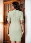 Short Sleeve Basic Dress - 040923