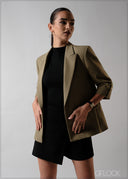 Blazer With Sleeve Tab - 210725