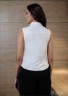 Sleeveless Shirt With Seam Details - 140823
