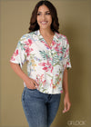 Cuban Collar Printed Shirt - 110923