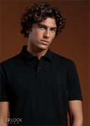 Embossed Collar Polo T-Shirt - 080425