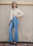 Stripe Long Sleeve Shirt - 090425