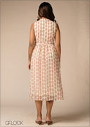 Sleeveless Gathered Dress - 100426