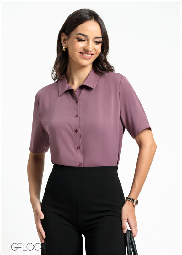 Short Sleeve Basic Shirt - 100325