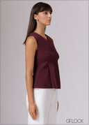 Sleeveless V-Neck Top - 080526