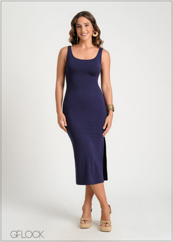 Tank Dress With Slits - 300924