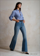 Dark Blue Bootcut Jean - Long Length - 140526