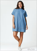 Mini Denim Dress - 080325