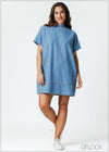 Mini Denim Dress - 080325