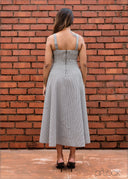 Gingham Corset Detailed Dress - 101125