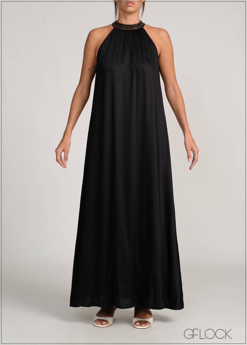 Beaded Halter Dress - 271225