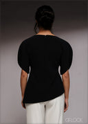Petal Sleeve Asymmetric Top - 220526