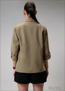 Blazer With Sleeve Tab - 210725