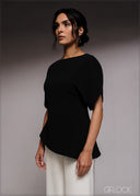 Petal Sleeve Asymmetric Top - 220526