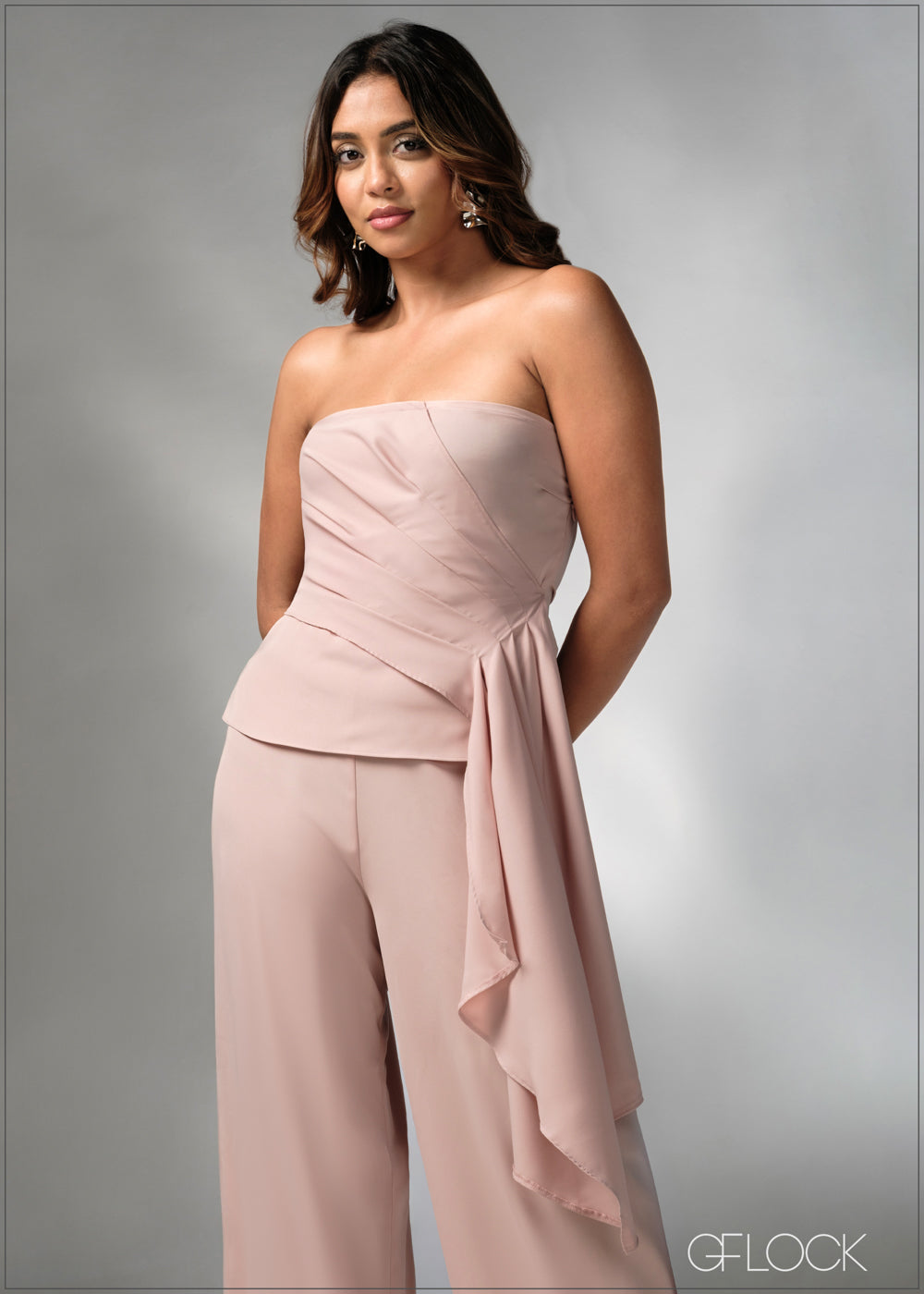 Front Pleat Detailed Tube Top - 270625