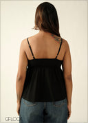 Strappy Peplum Top - 270726