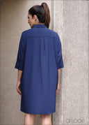Short Sleeve Shirt Dress - 260723