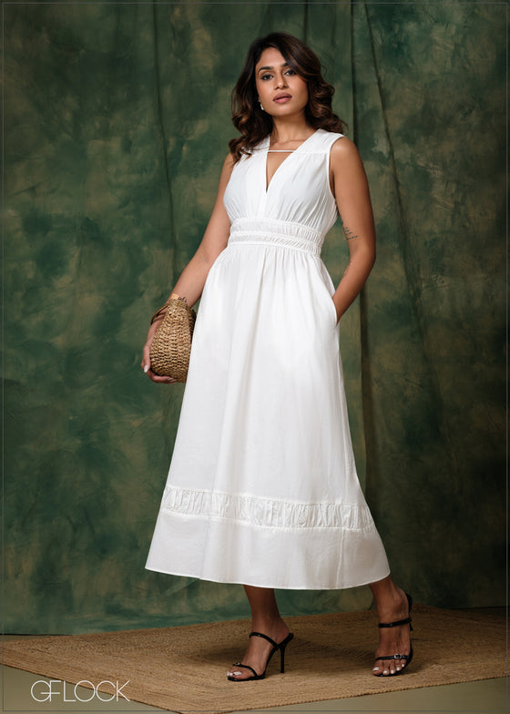 Gathered Detailed Dress - 171225