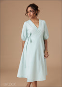 Cotton Wrap Dress - 140926