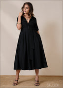 Pocket Detailed Dress - 220826