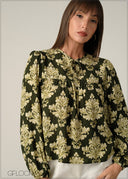 Long Sleeve Printed Top - 090326