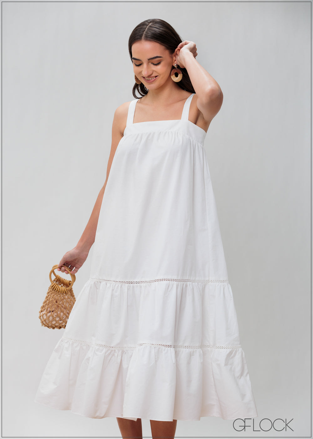 Lace Detailed Strappy Dress - 070425