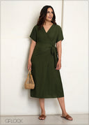 Wrapped Midi Dress - 140625