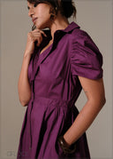 Shirt Collar Button Down Dress - 241125