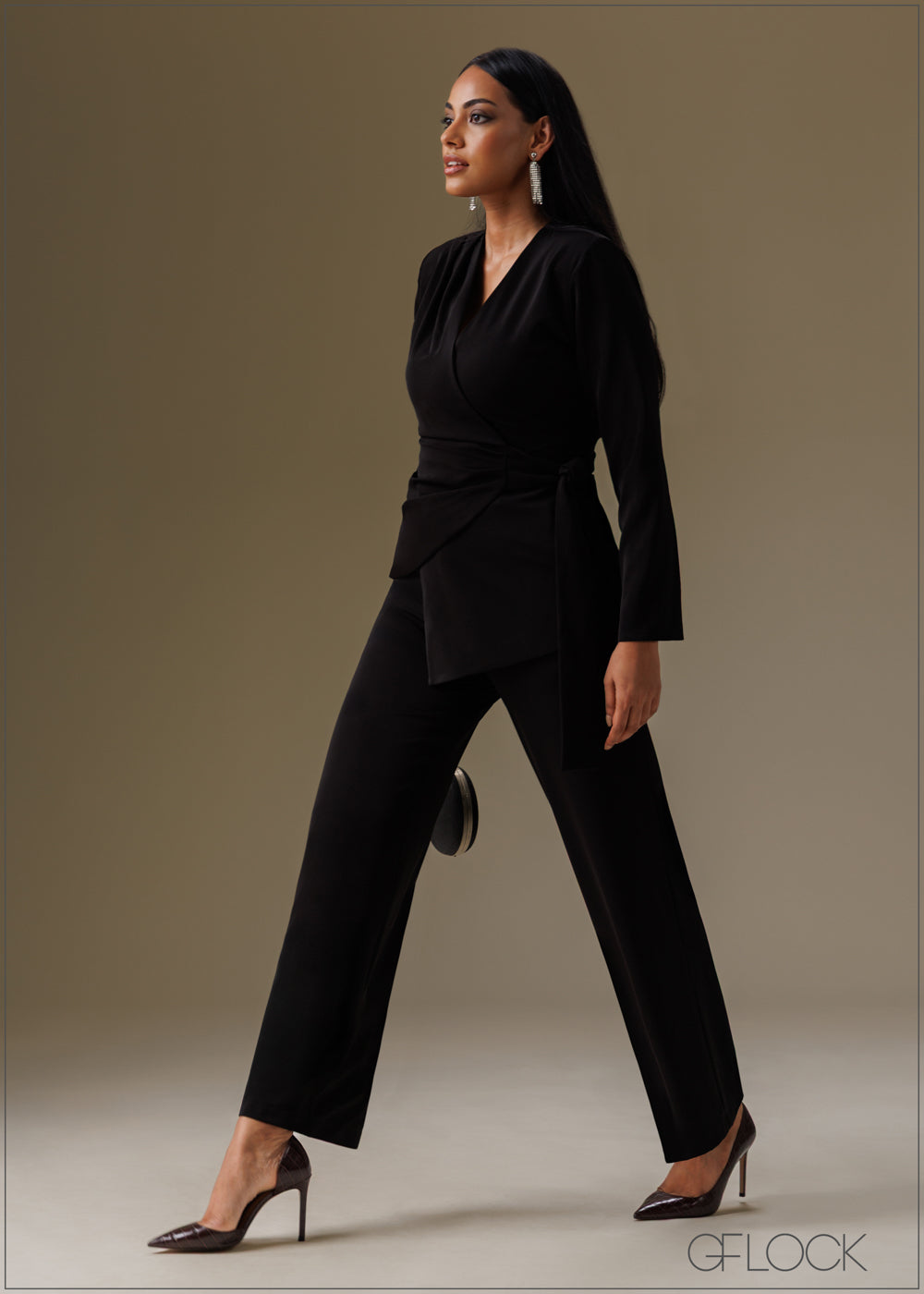 Wrap Detail Long Sleeve Top - 121225