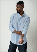 Long Sleeves Normal Collar Stripe Shirt - 281026