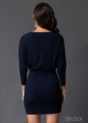 Long Sleeve Wrap Mini Dress - 020525