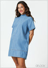 Mini Denim Dress - 080325