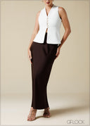 High Waist Maxi Skirt - 250725