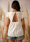Frill Detail Cutlawn Top - 240626