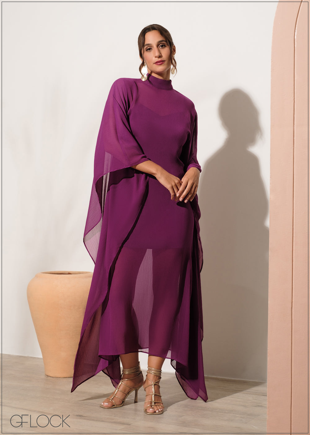 Long sleeve kaftan maxi dress best sale