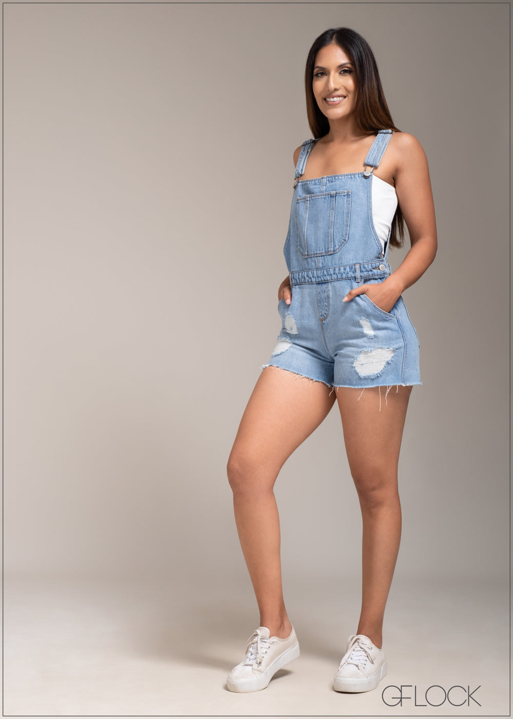 Light Wash Romper - 091222