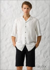 Striped Revere Collar Shirt - 280324 - 01