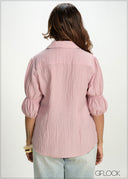 Textured Button-Down Top - 130826