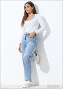 Straight Leg Moon Wash Jean - 140824