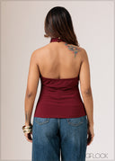 Halter Cross Detail Top - 010626