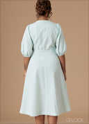 Cotton Wrap Dress - 140926