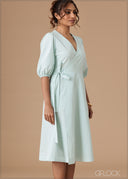 Cotton Wrap Dress - 140926