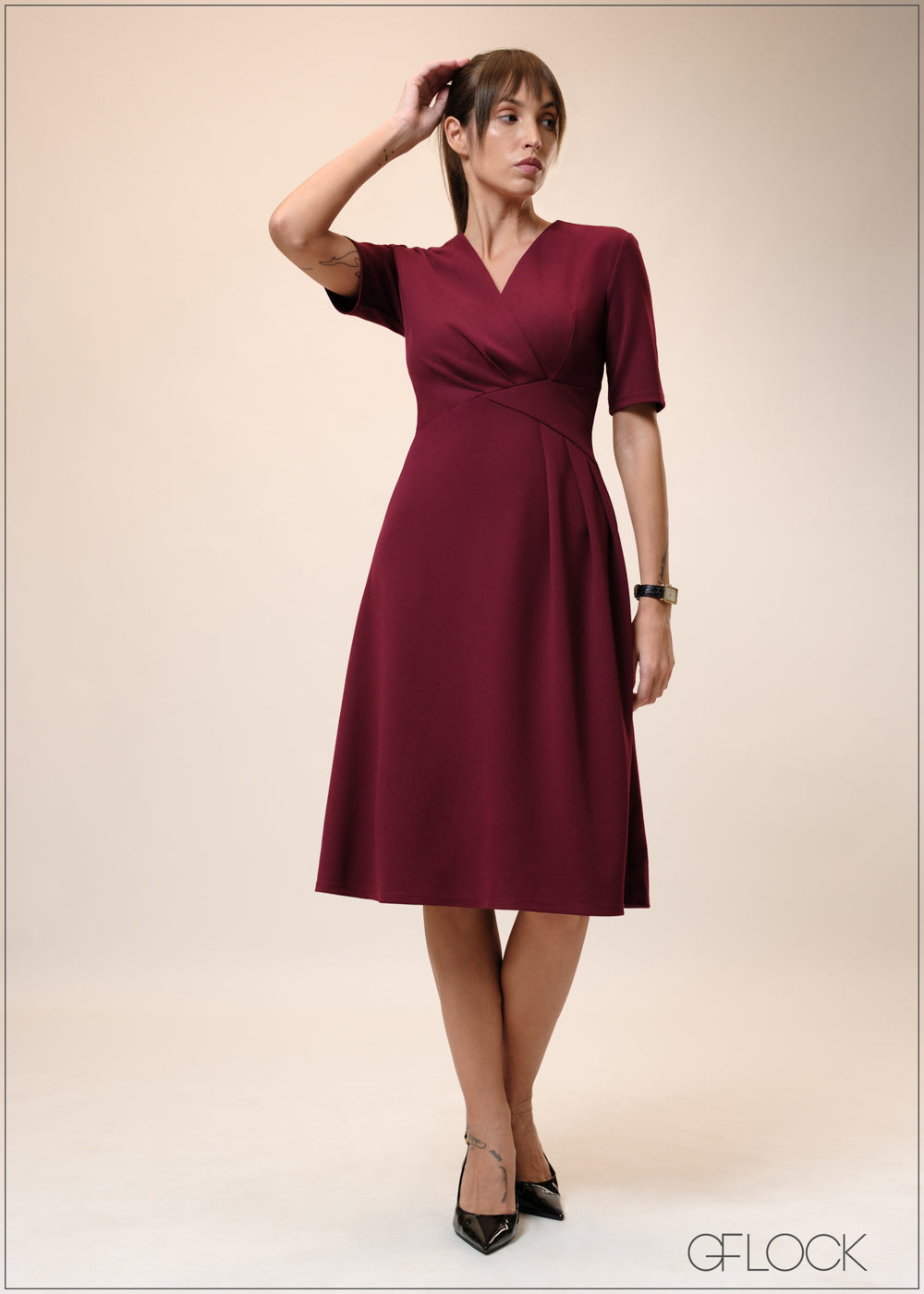 V-Neck Dress - 241025