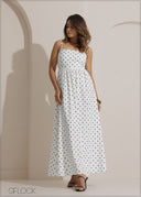 Polka Dot Maxi Dress - 271025