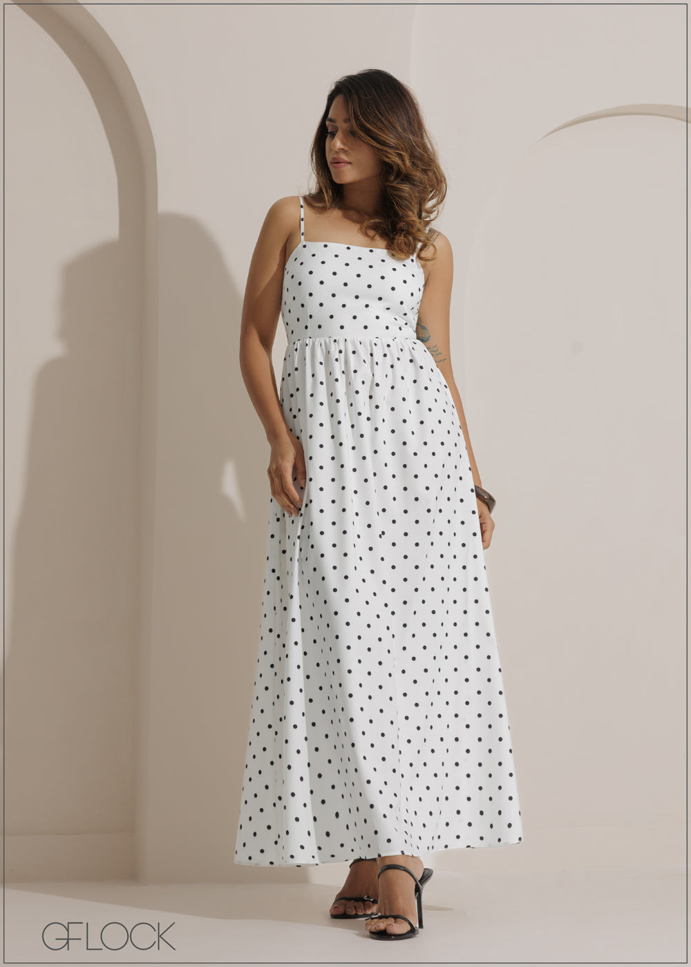 Polka Dot Maxi Dress - 271025